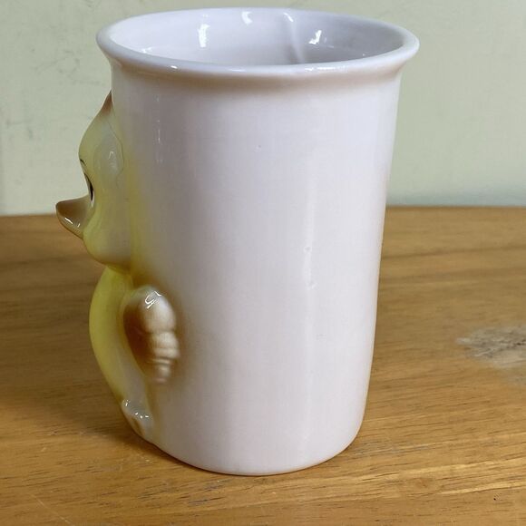 Vintage Anthropomorphic Kitschy 3-D Yellow Duck Duckling Vase Planter Cup - Picture 2 of 8